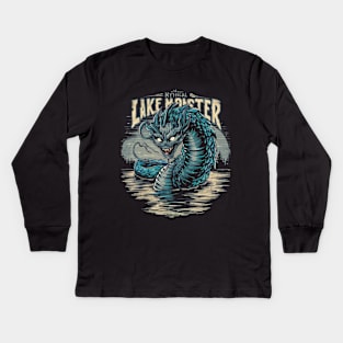 Mythical lake monster Kids Long Sleeve T-Shirt